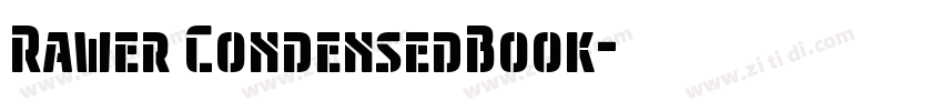 Rawer CondensedBook字体转换